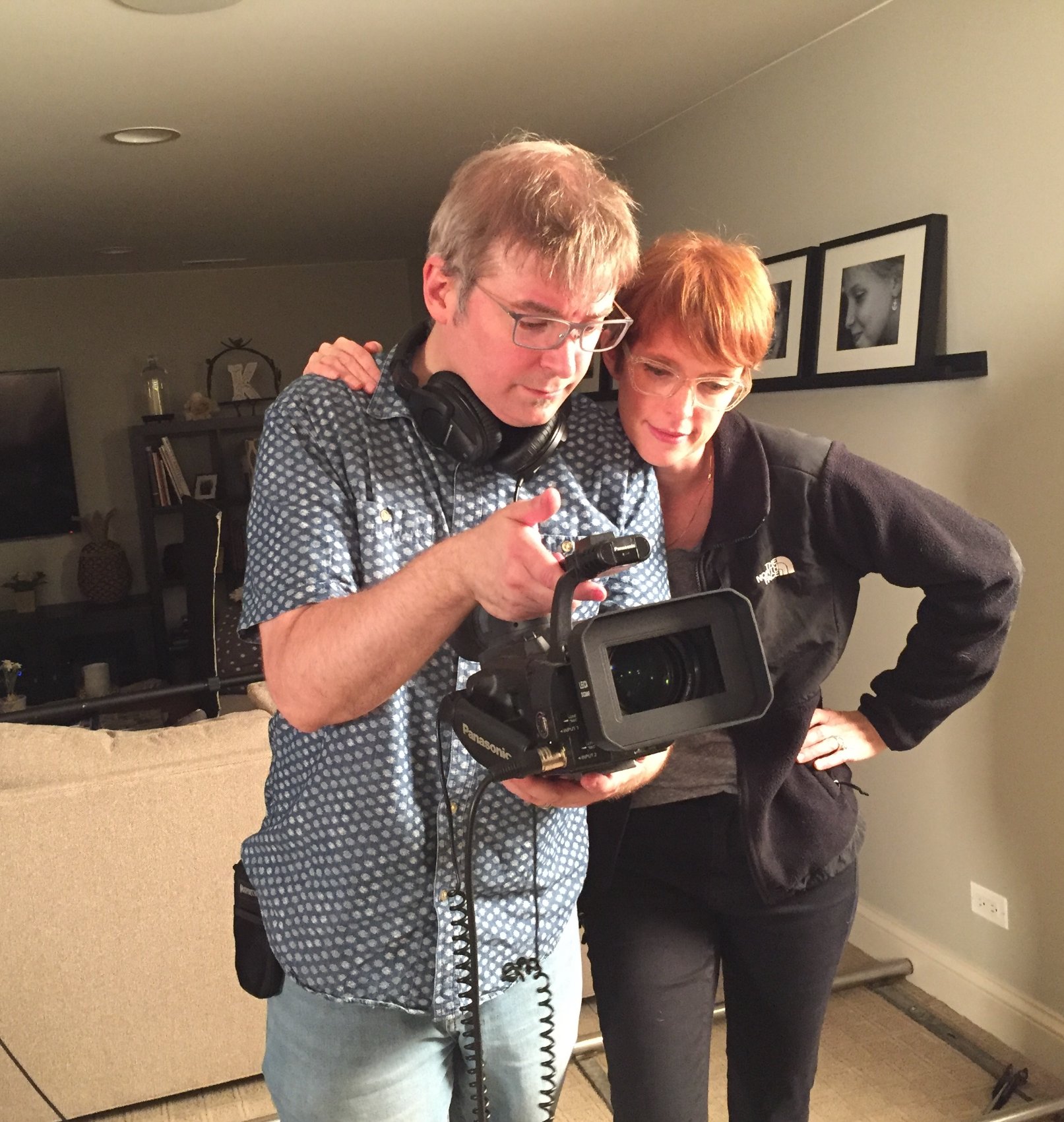 David Tarleton and Adria Dawn framing a shot