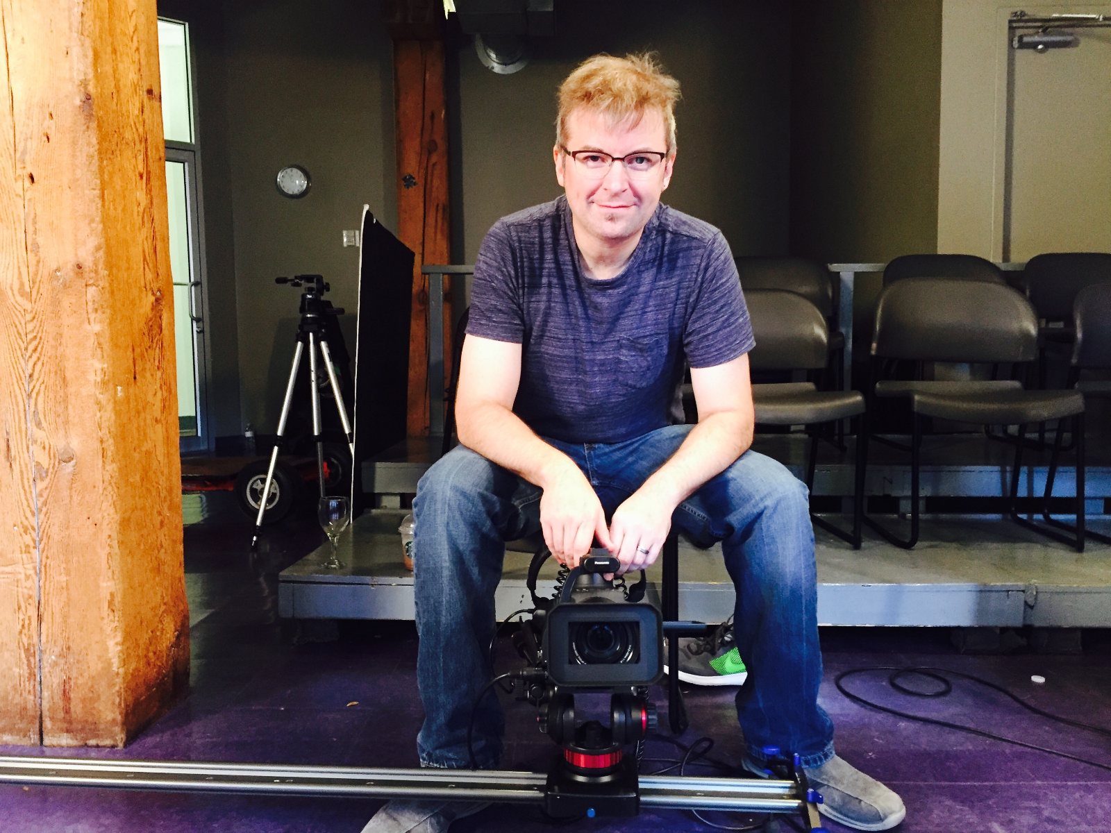 David Tarleton on the Dorkumentary set