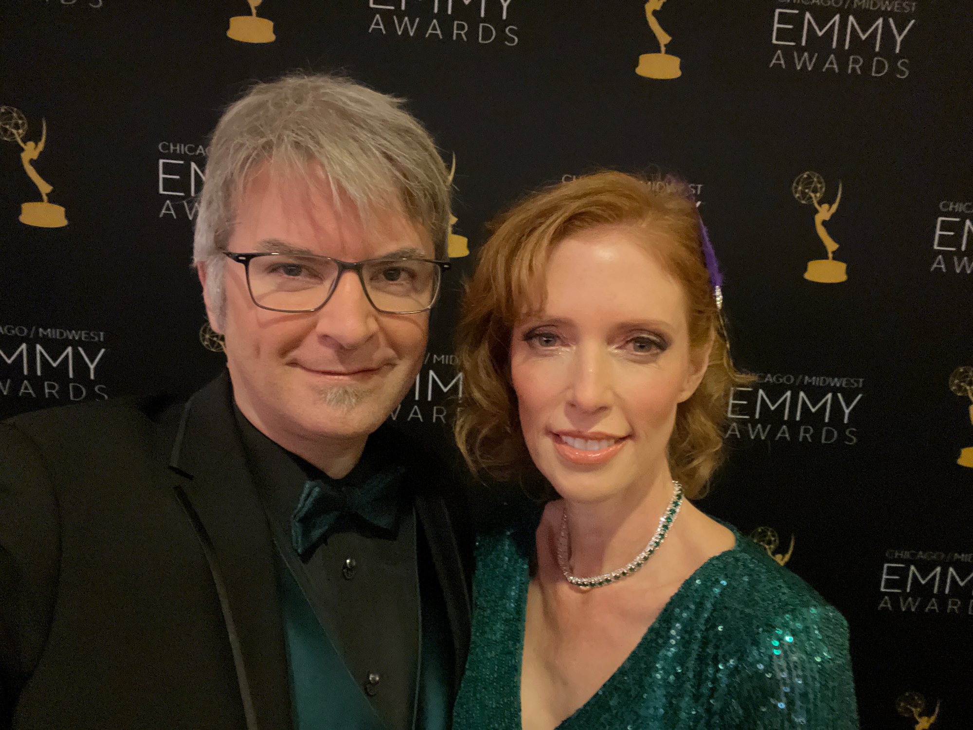 David Tarleton and Adria Dawn at the Chicago/Midwest Emmy Awards